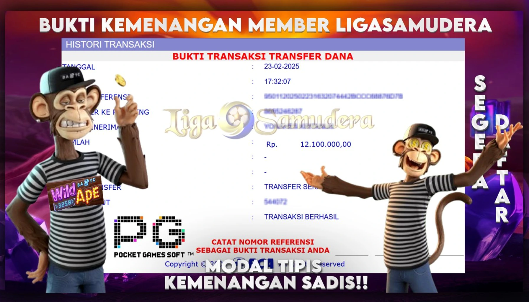 Bukti Kemenangan Pg Soft Wild Ape #3258
